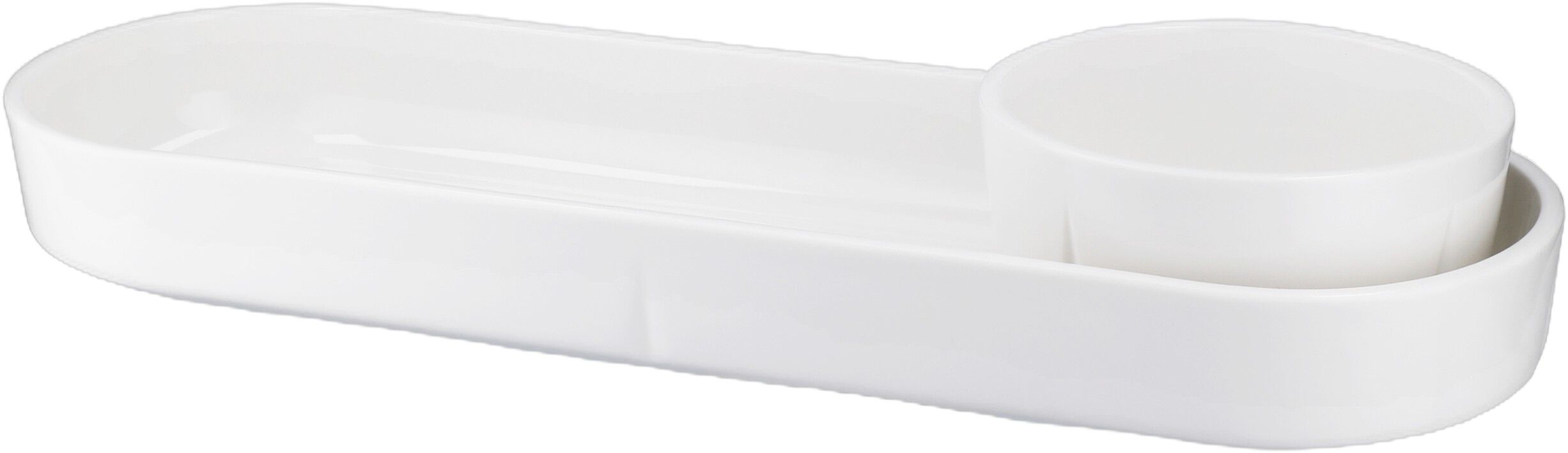 GC Ovalt serveringsfad 34x12 cm hvid