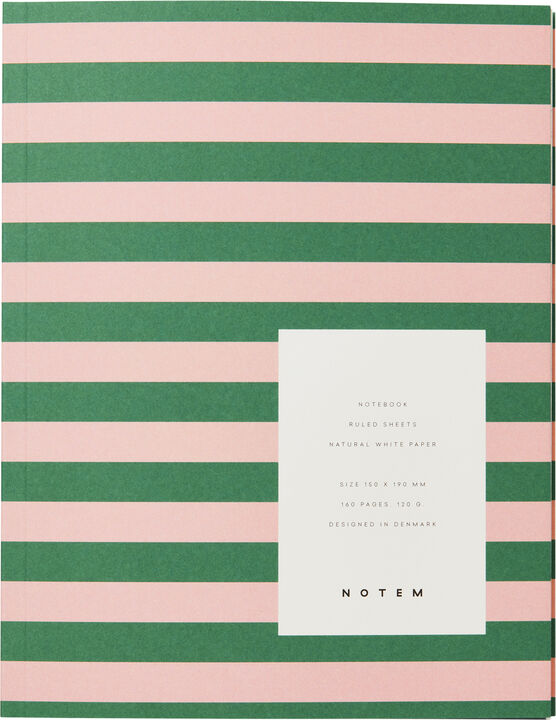 UMA Notebook, Flat-Lay - Medium, Green & Rose