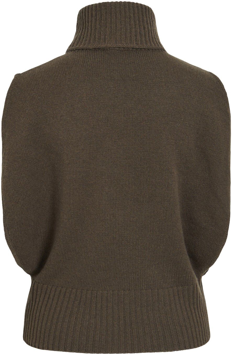 Roucleo Roll Neck Knit Vest/Pf