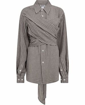 Twisty shirt Soft Grey Check-36