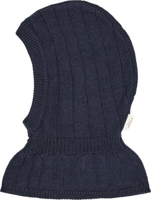 RIB KNITTED BALACLAVA IN MERINO WOO