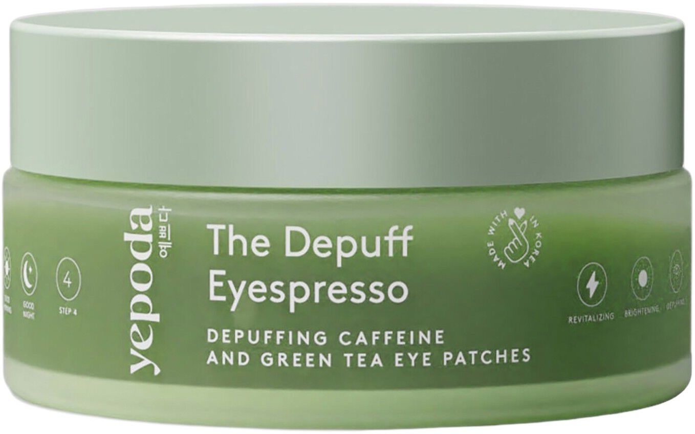 The Depuff Eyespresso Patchs med koffein og gr&oslash;n te afhj&aelig;lper h&aelig;vels