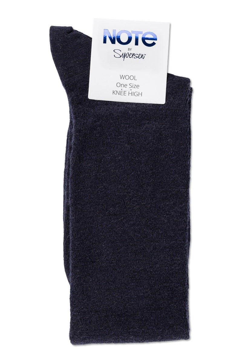 Note Flat Knit Wool Knee High