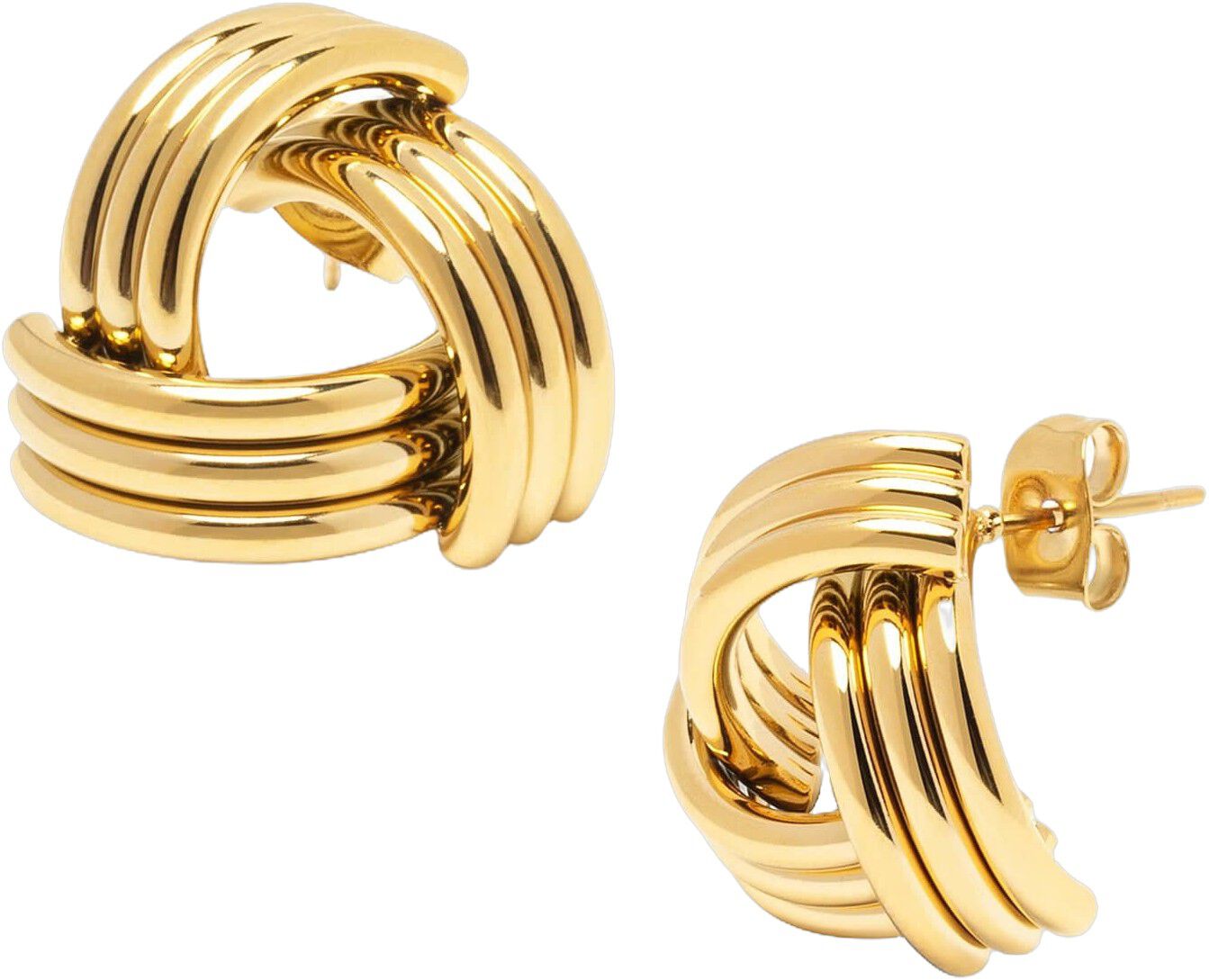 Women's Knot Earrings in Gold