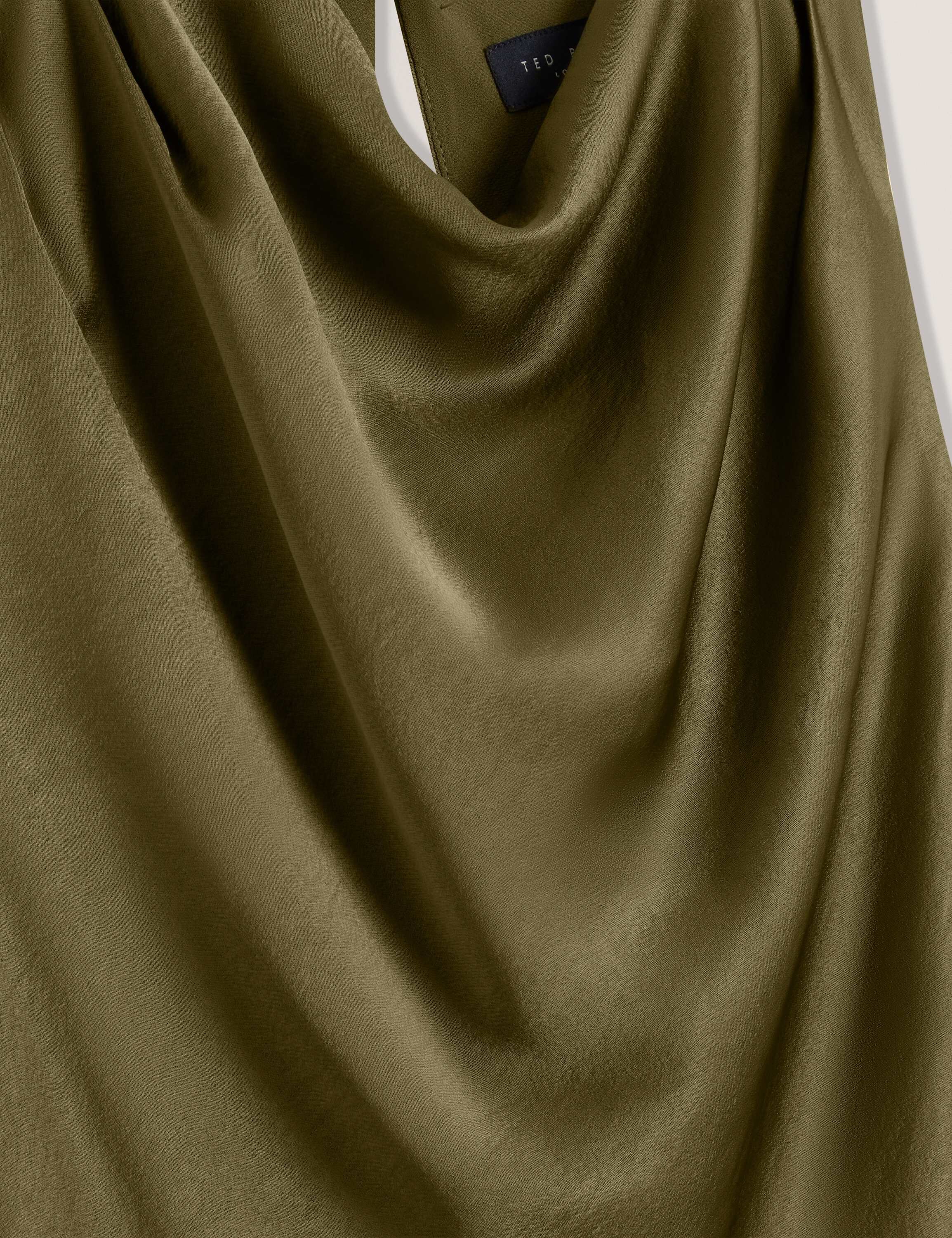LIIMAA Drape Neck Midi Dress