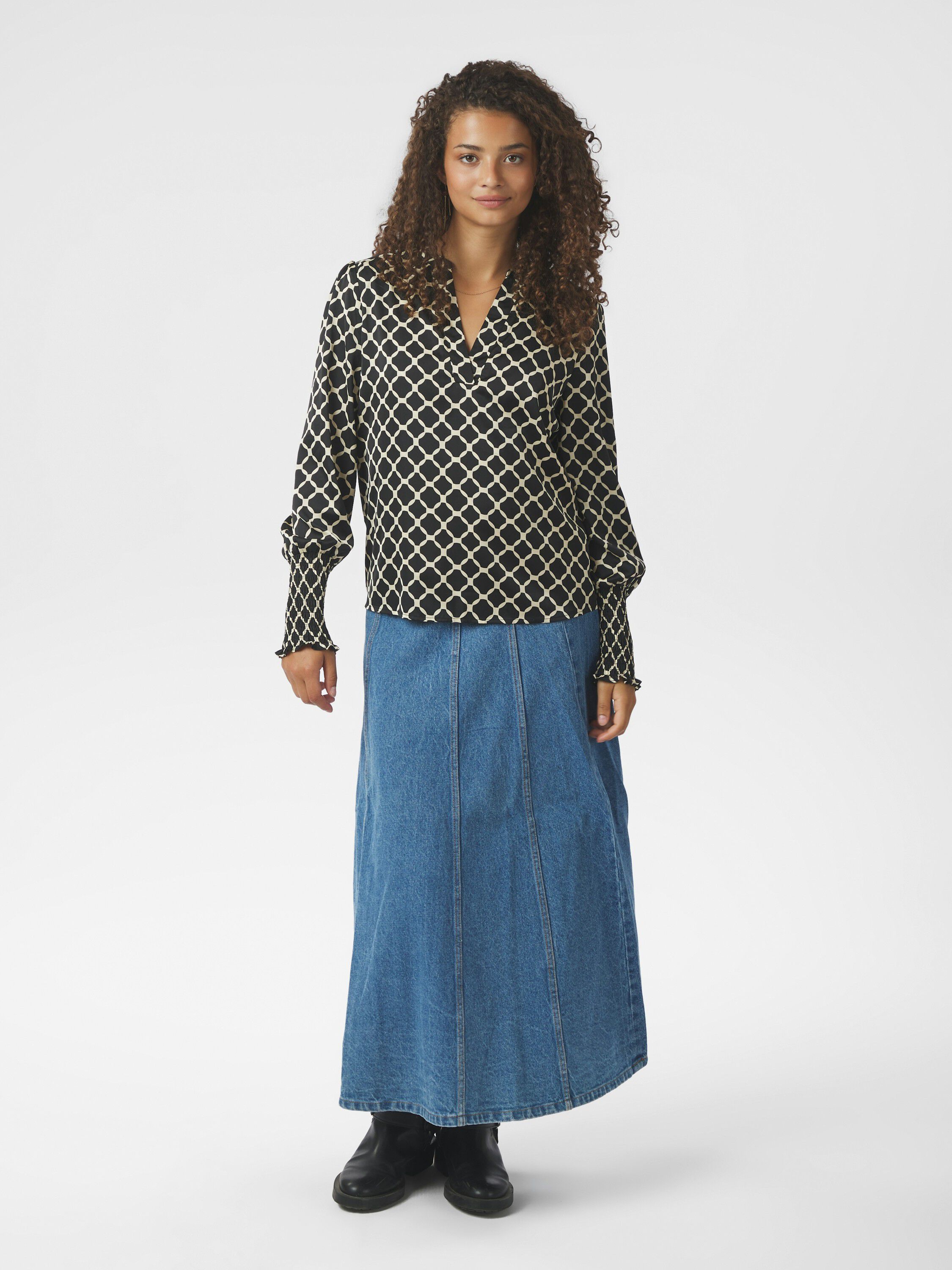 Landa Tile Print Blouse