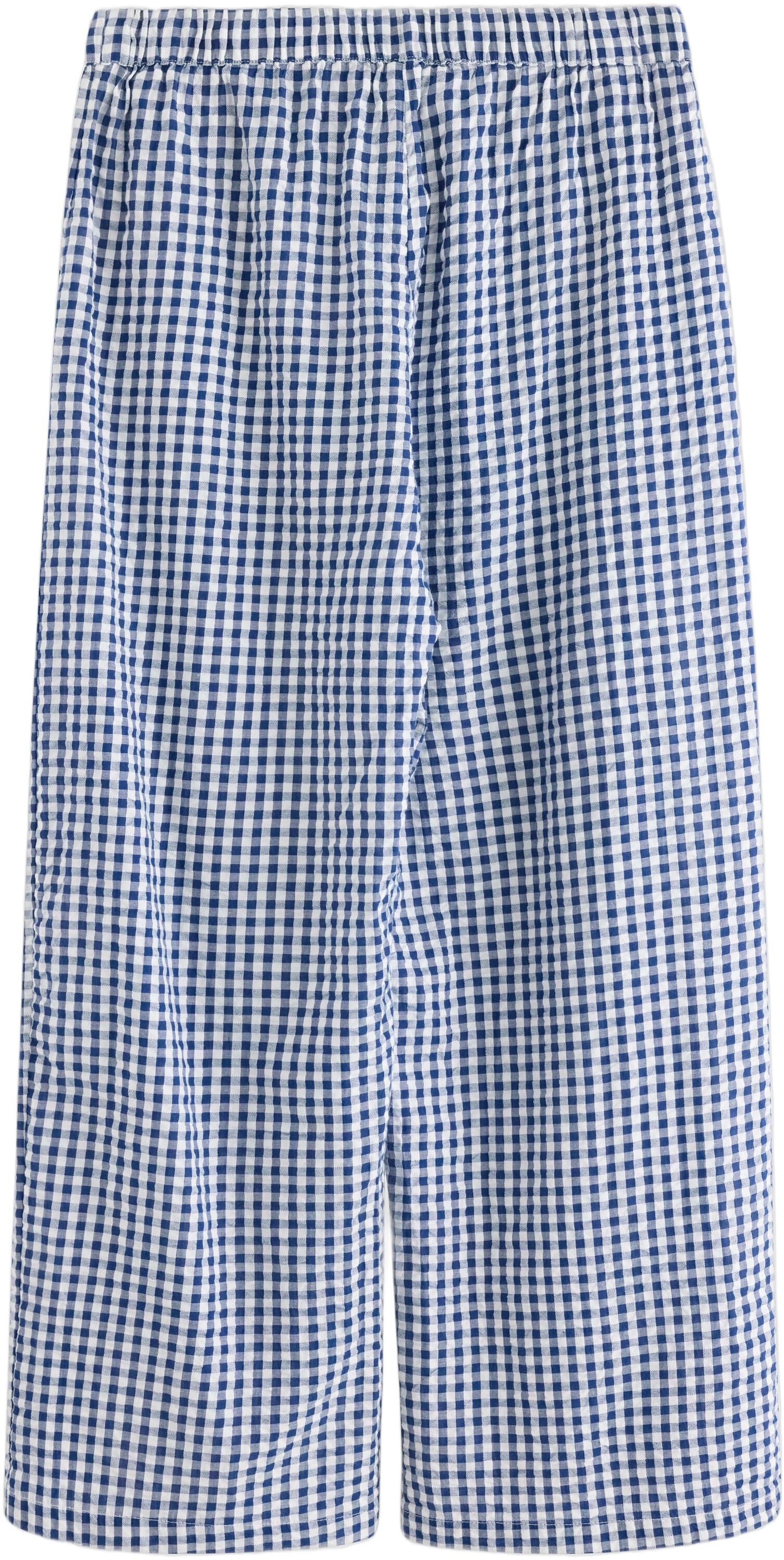 Pyjama trousers in soft seersucker