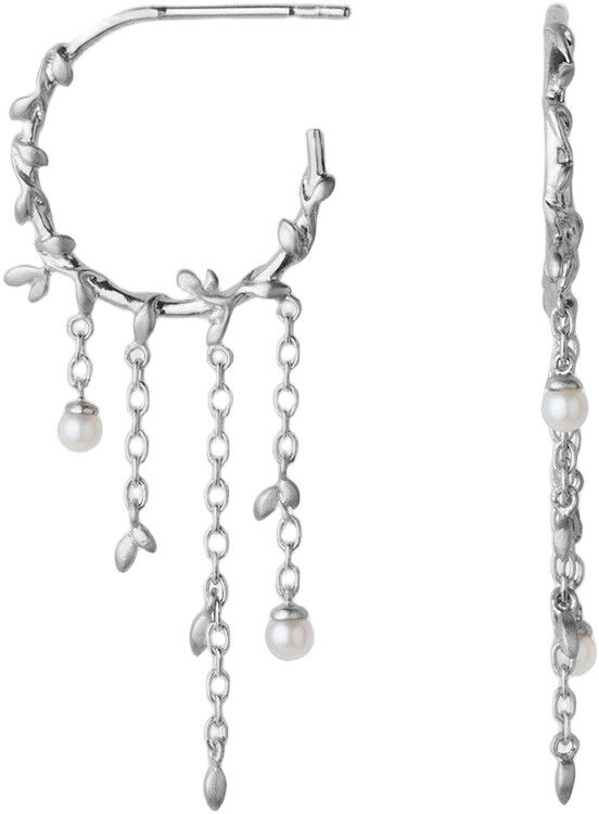 Jungle Ivy pearl hoops