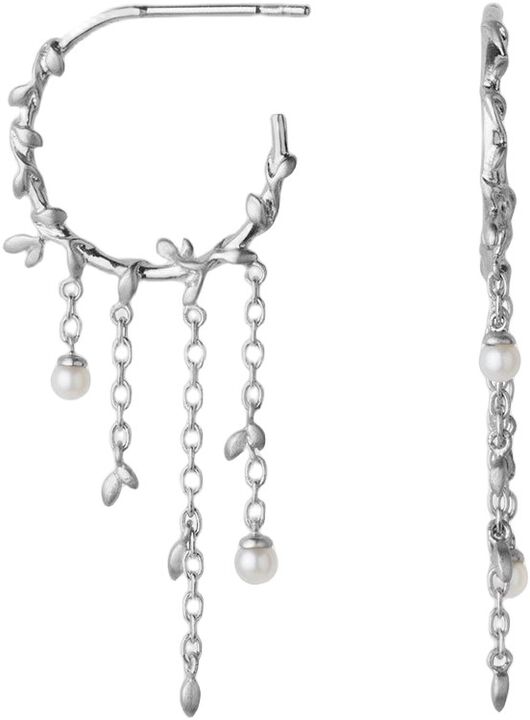 Jungle Ivy pearl hoops