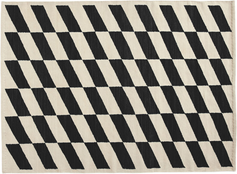 Shift Kelim Rug-W140 x L200-Black