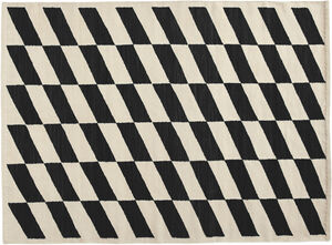 Shift Kelim Rug-W140 x L200-Black