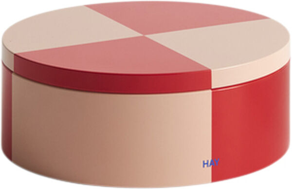 Tin Container-Round-Red and soft pi