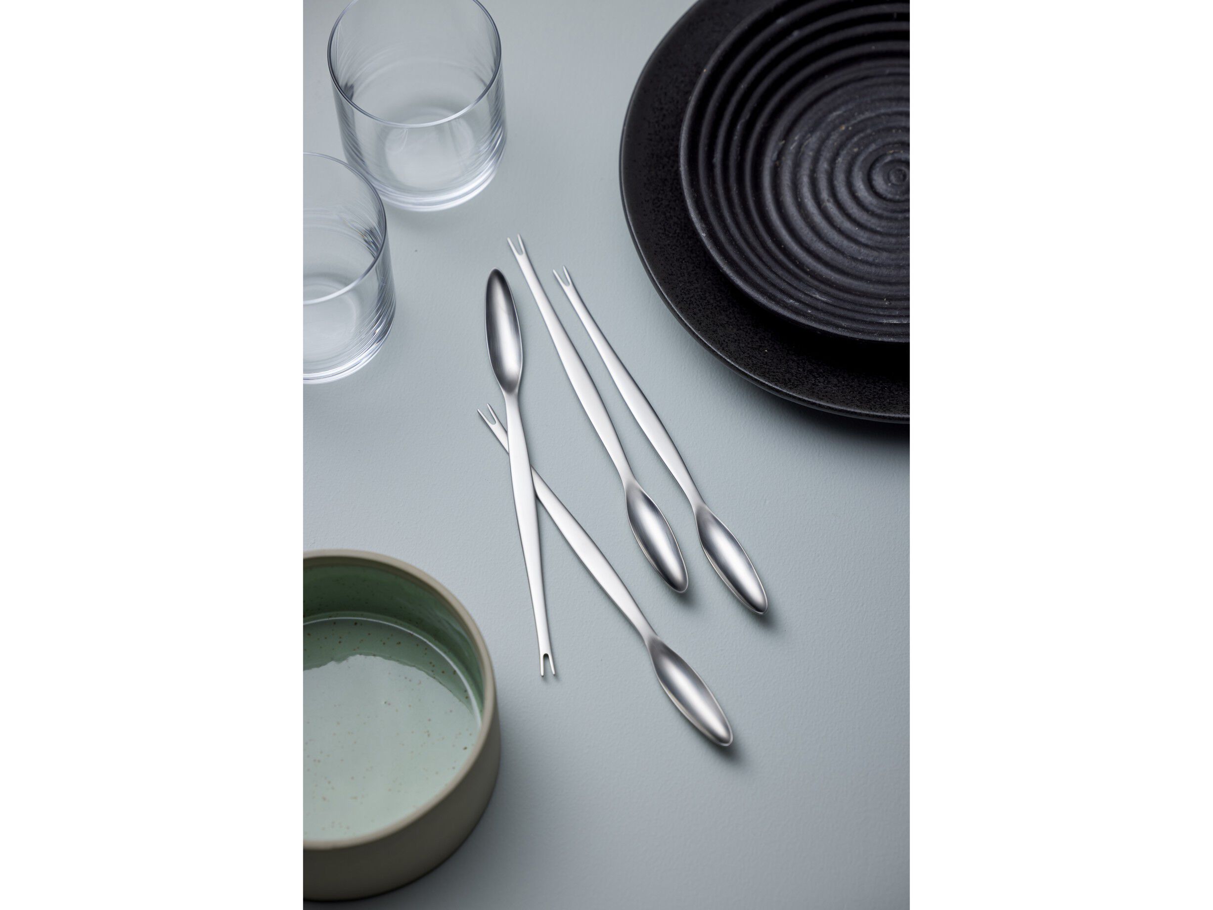 Hummergaffel Focus Steel 20,6 cm 4 stk. Matt st&aring;l