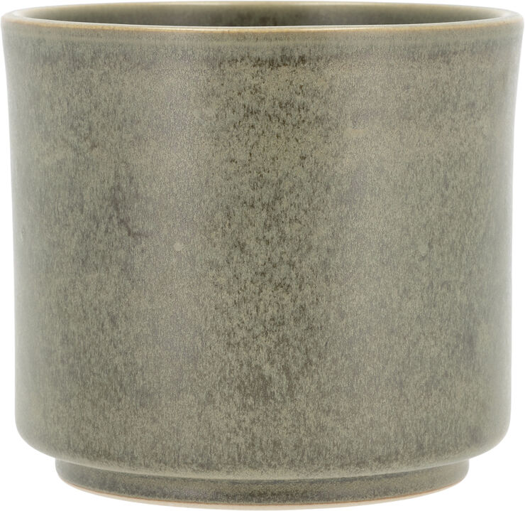 Blomsterpotte Leer 15 x 13 cm Grønn Steintøy