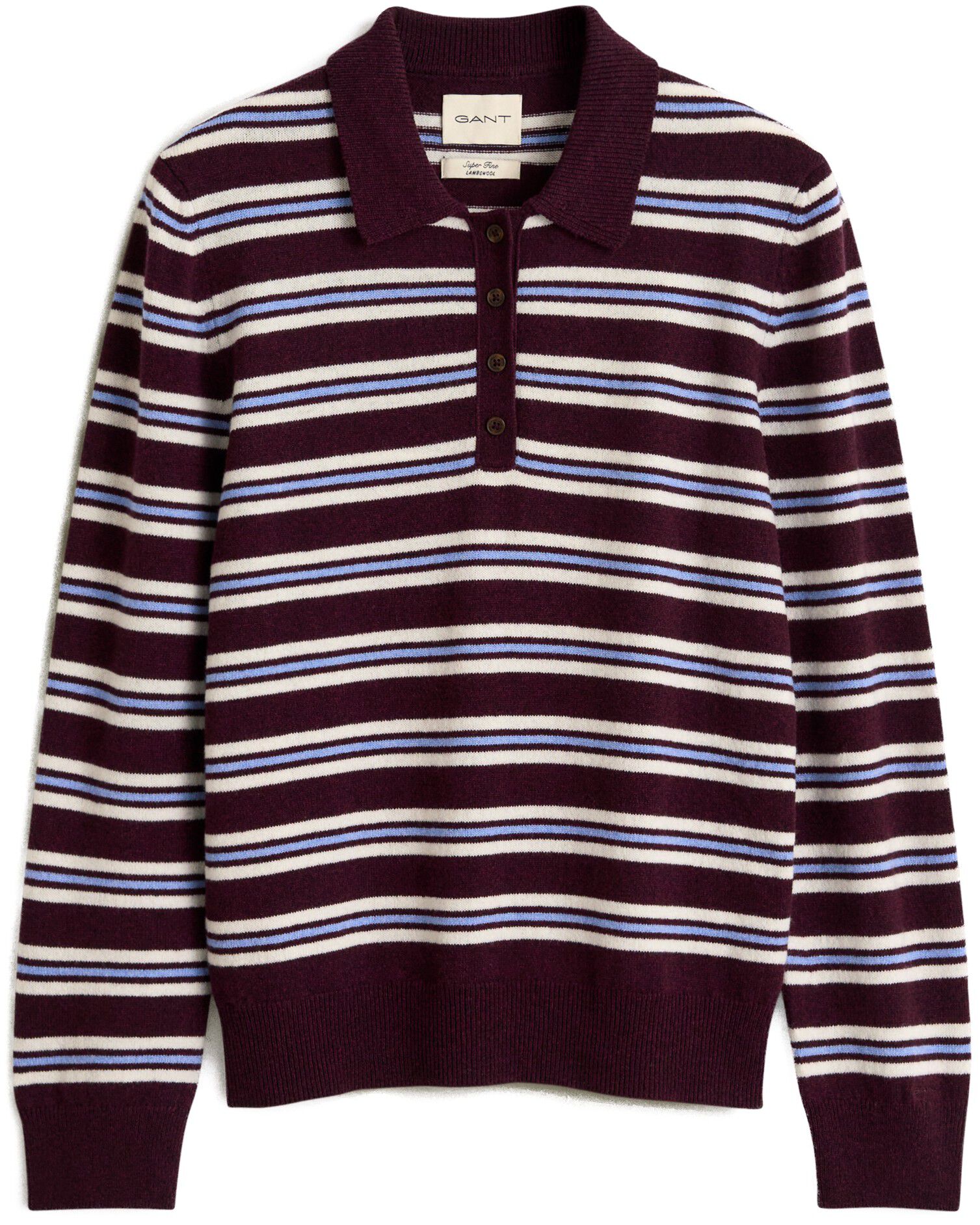SUPERFINE LAMBSWOOL STRIPED RUGGER