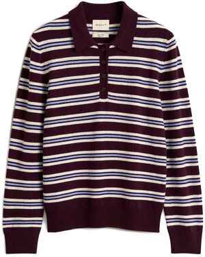 SUPERFINE LAMBSWOOL STRIPED RUGGER