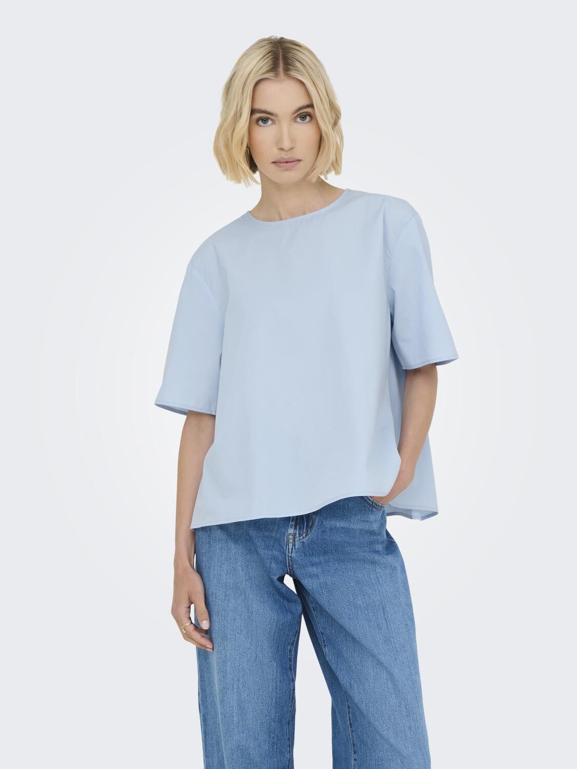 ONLTUVA S/S OPEN BACK TOP WVN