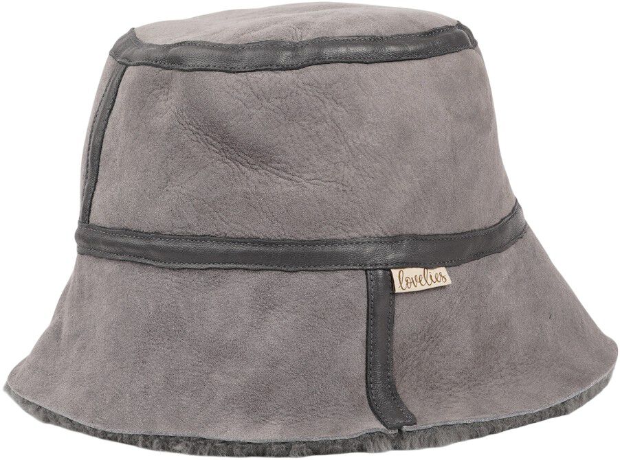 NANGA - DOUBLE FACE SHEARLING HAT W/ LEATHER DETAILS