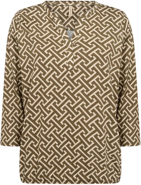 SC-FELICITY AOP 519 Bluse Oliven