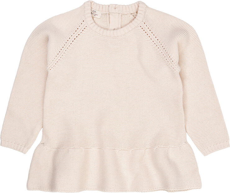 KNITTED PULLOVER W. FRILL