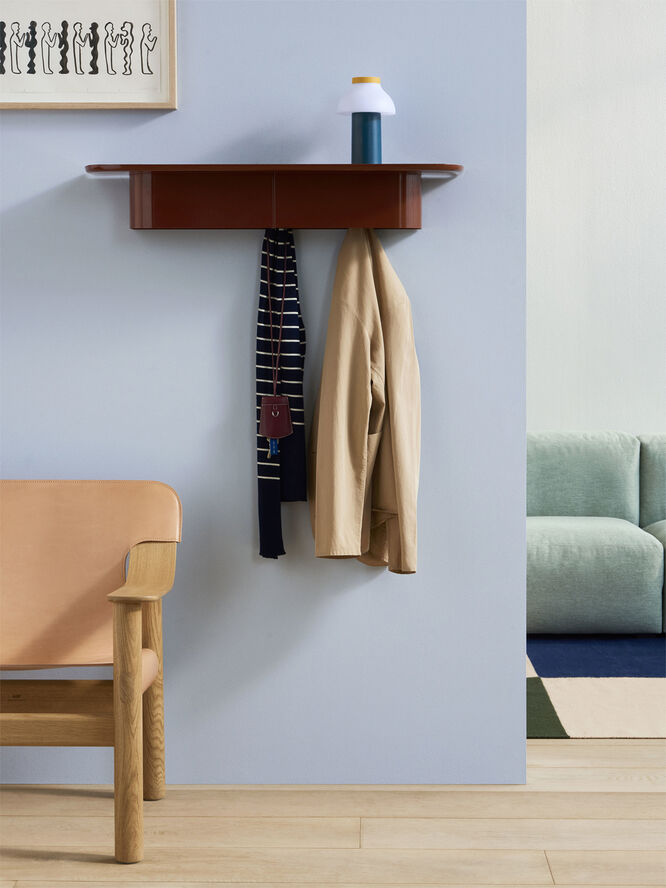 Korpus Shelf-Large 7 hooks-Brick re