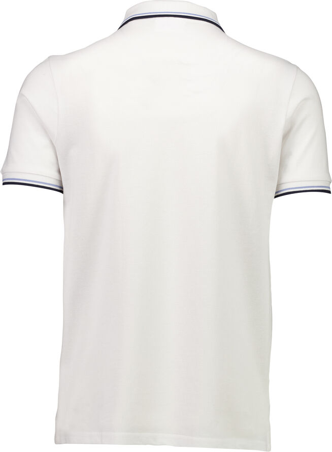 Polo shirt w. contrast piping