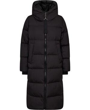 Coat, down filled, with hood, backp