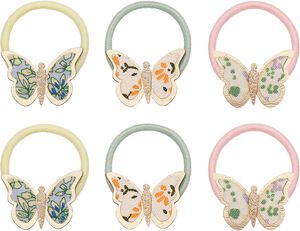 Mimi & Lula - 6 h&aring;relastikker - Mini Floral Butterfly Spring