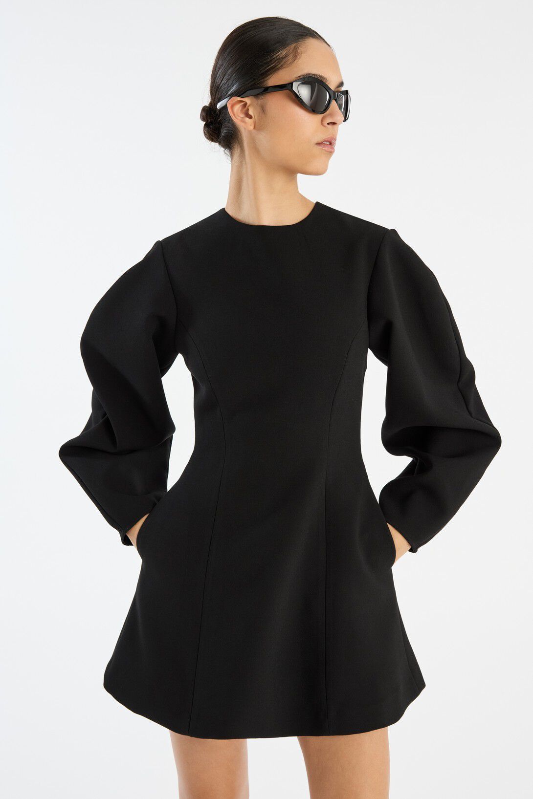 SUITING FLARED MINI DRESS