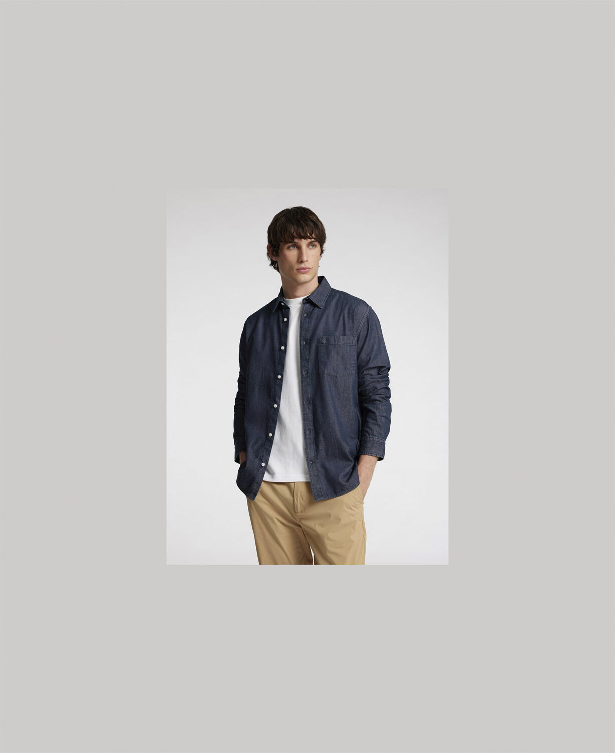 Slhregcarlo Denim Ls Shirt Noos