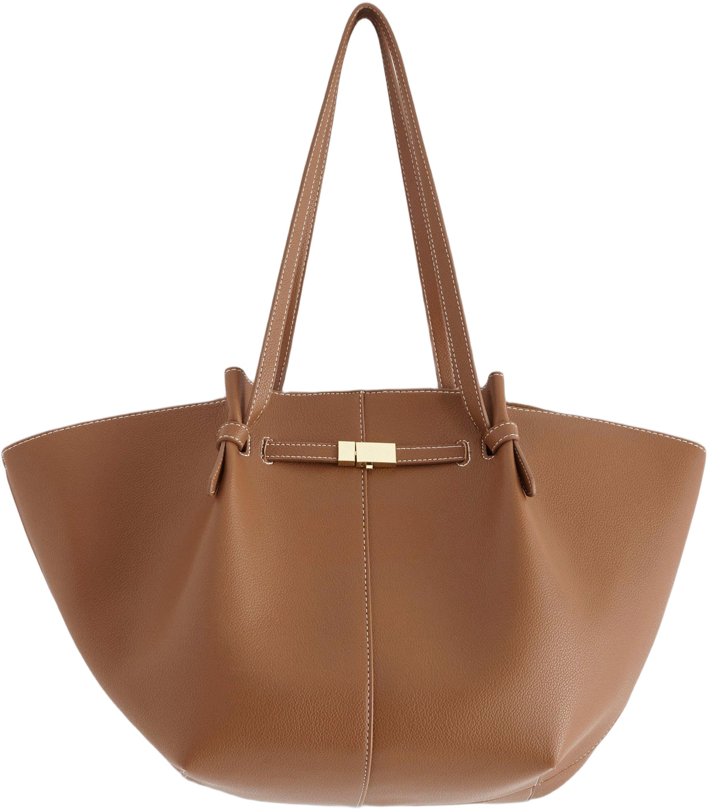 Large bag in imitation leather with