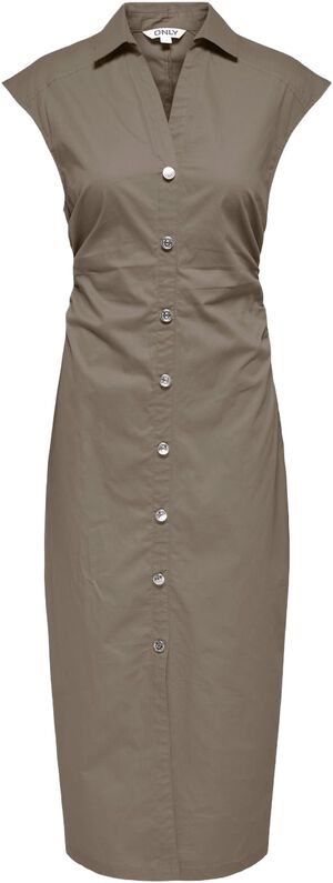 ONLBABE-ZORA CAPSLEEVE MIDI DRESS P