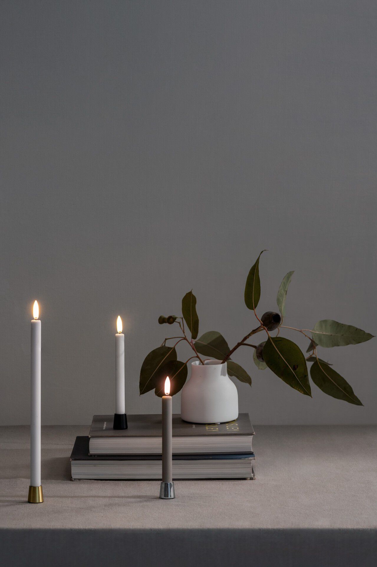 Light Candleholder mini taper, Matte Black, 2-pack, 2,3x2,3 cm