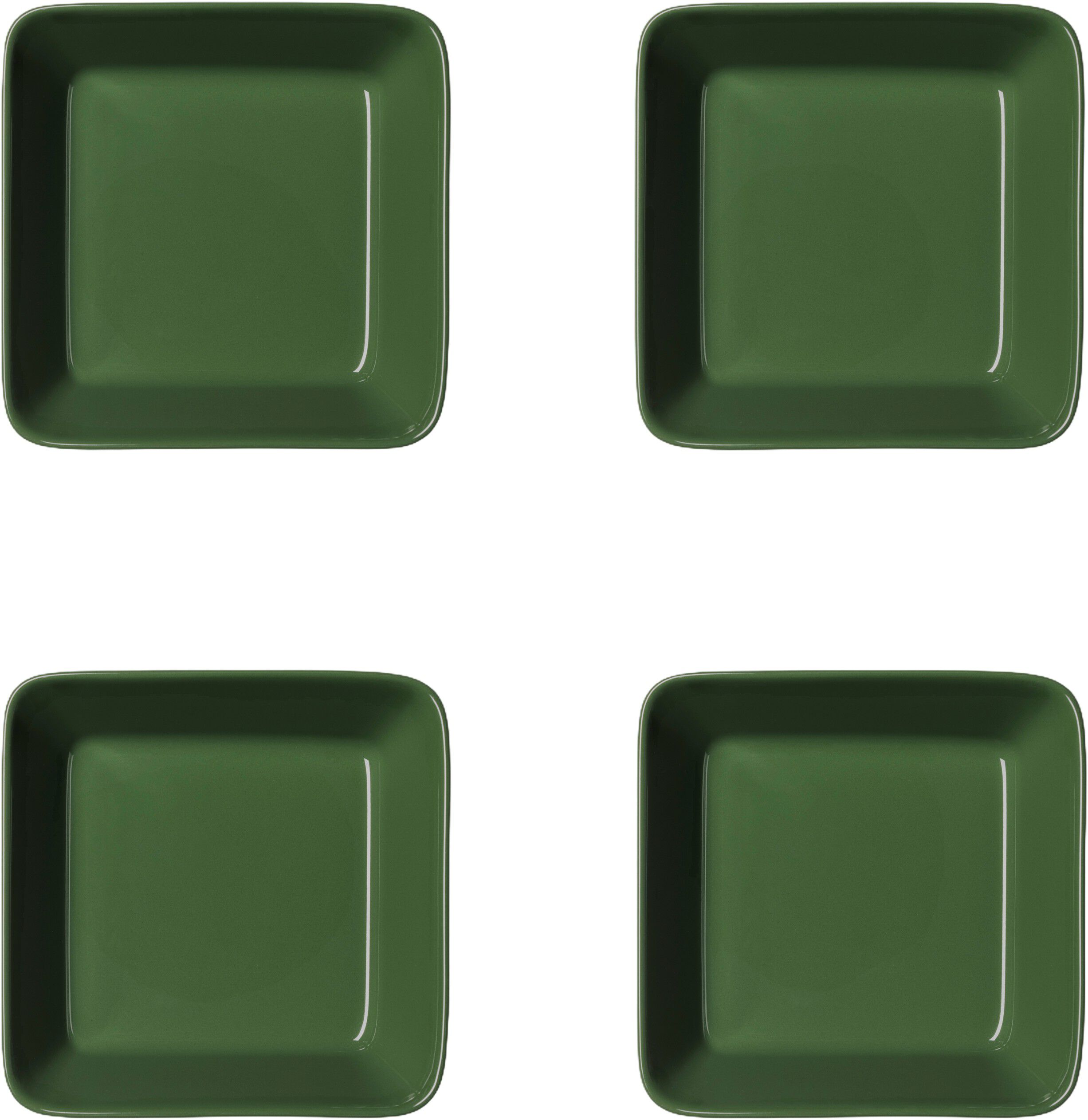 Teema fad 12x12cm j&aelig;gergr&oslash;n 4 stk.