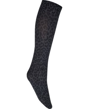 Leopard knee socks - 50 denier