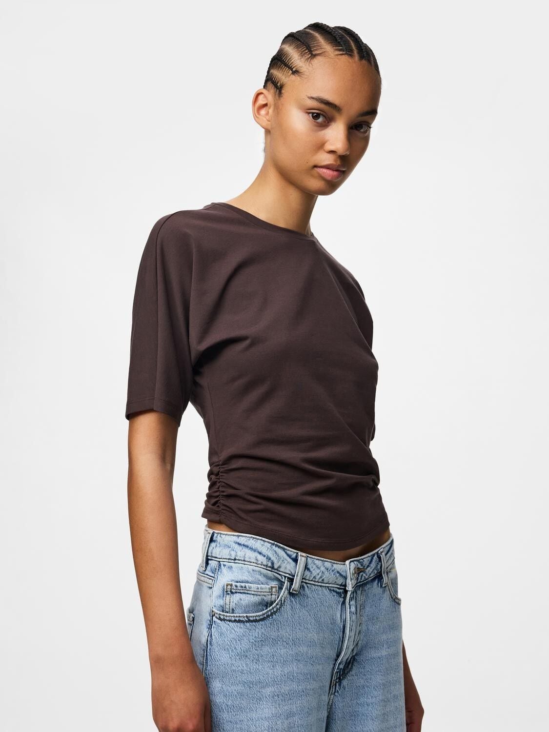 Pcalli Ss O-Neck Top Jrs Dm