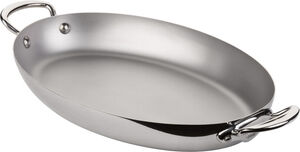 Panne med 2 grep oval Cook Style 30 cm Stål