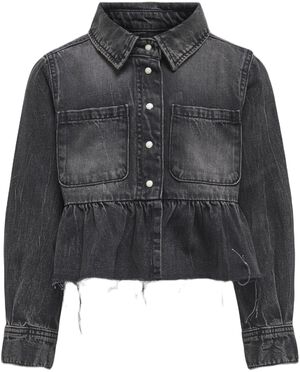 KOGBROADWAY LS FRILL DNM SHIRT RED