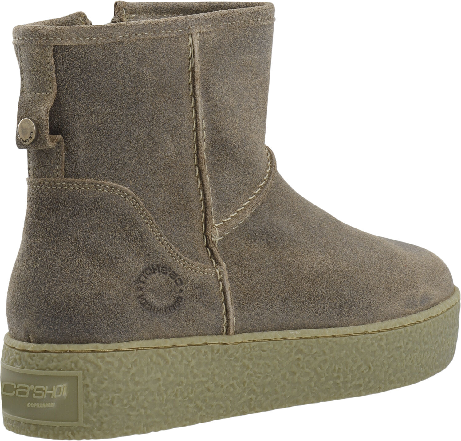 CASCAMILLA Boot W. Inside Zip Warm Lining Oil Suede