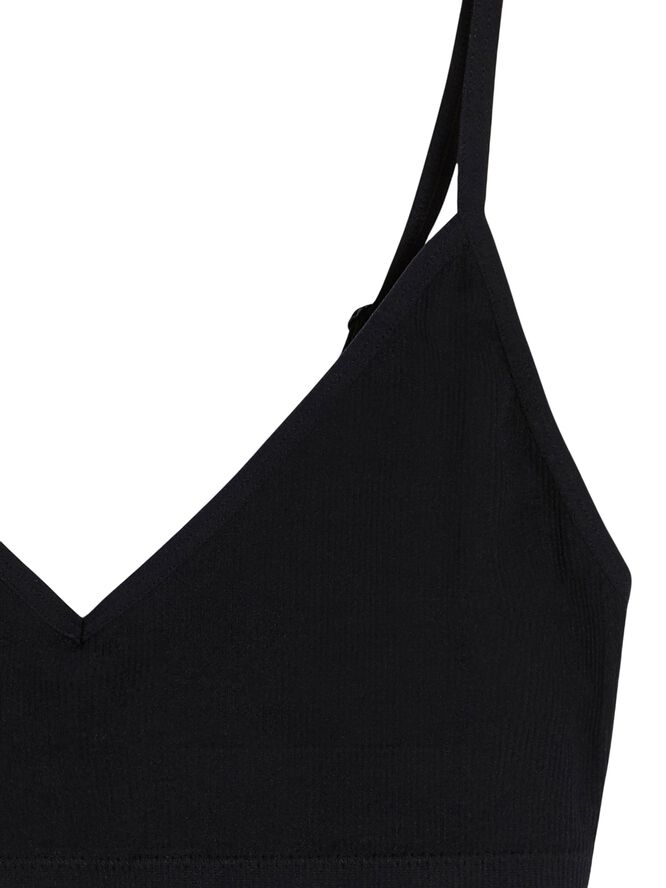 Myk ribbet bh uten sømmer med v-ringning