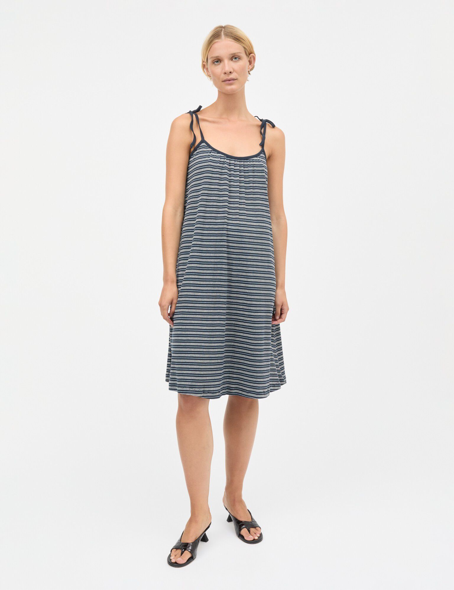 2x2 Cotton Stripe Stine Dress