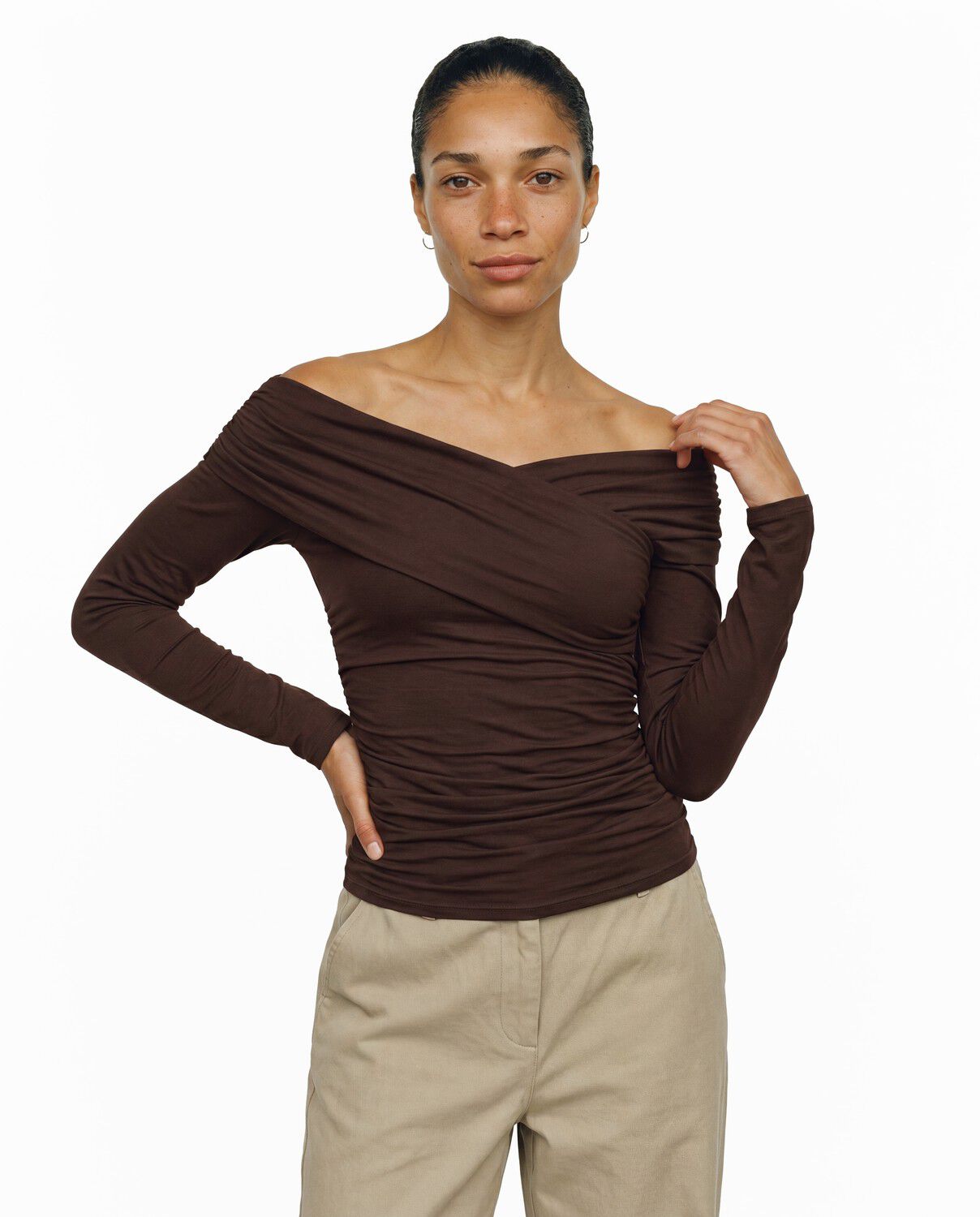 Objlevih L/S Cross Over Top Noos