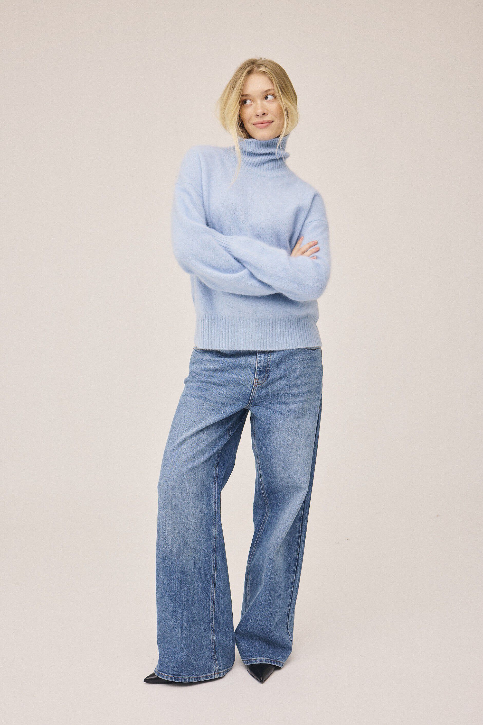 Kathy 4 High Neck Sweater - 100% Wool RWS