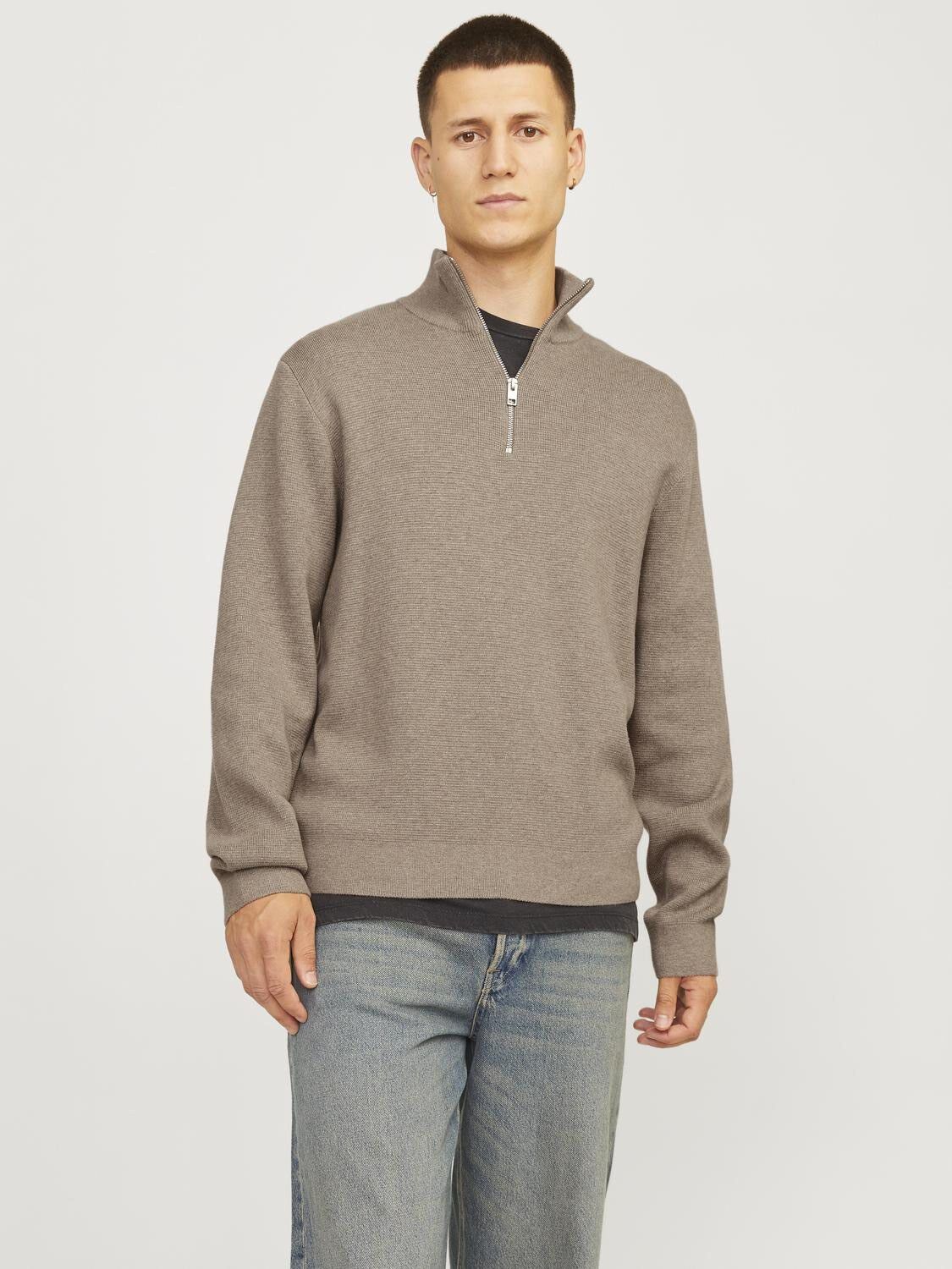 JPRBLAMILANO STITCH KNIT HALF ZIP S