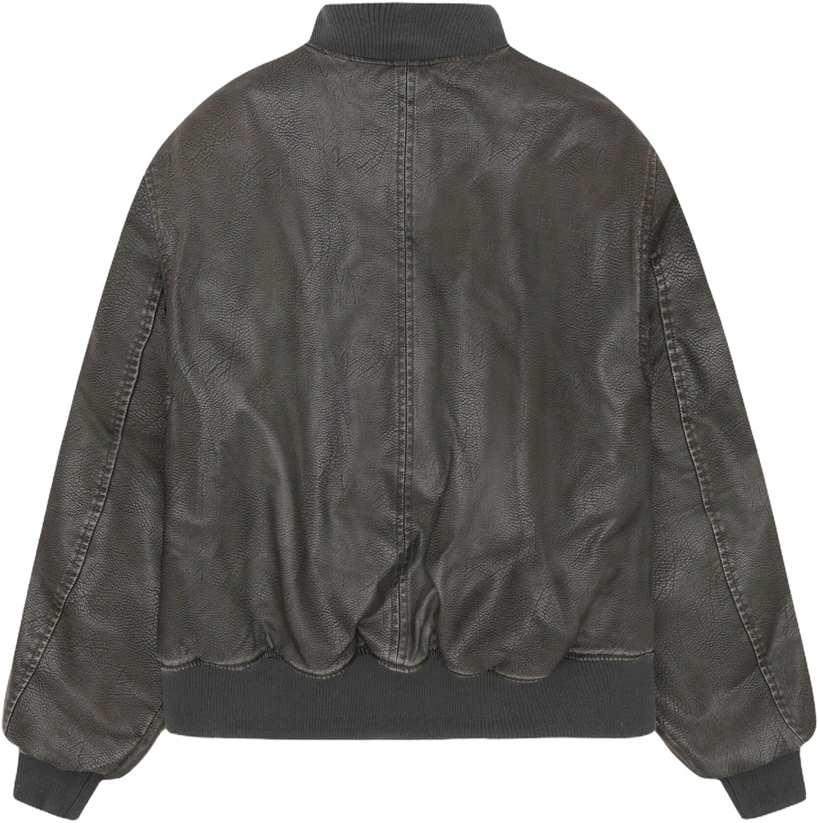 FAUX LEATHER BOMBER JACKET