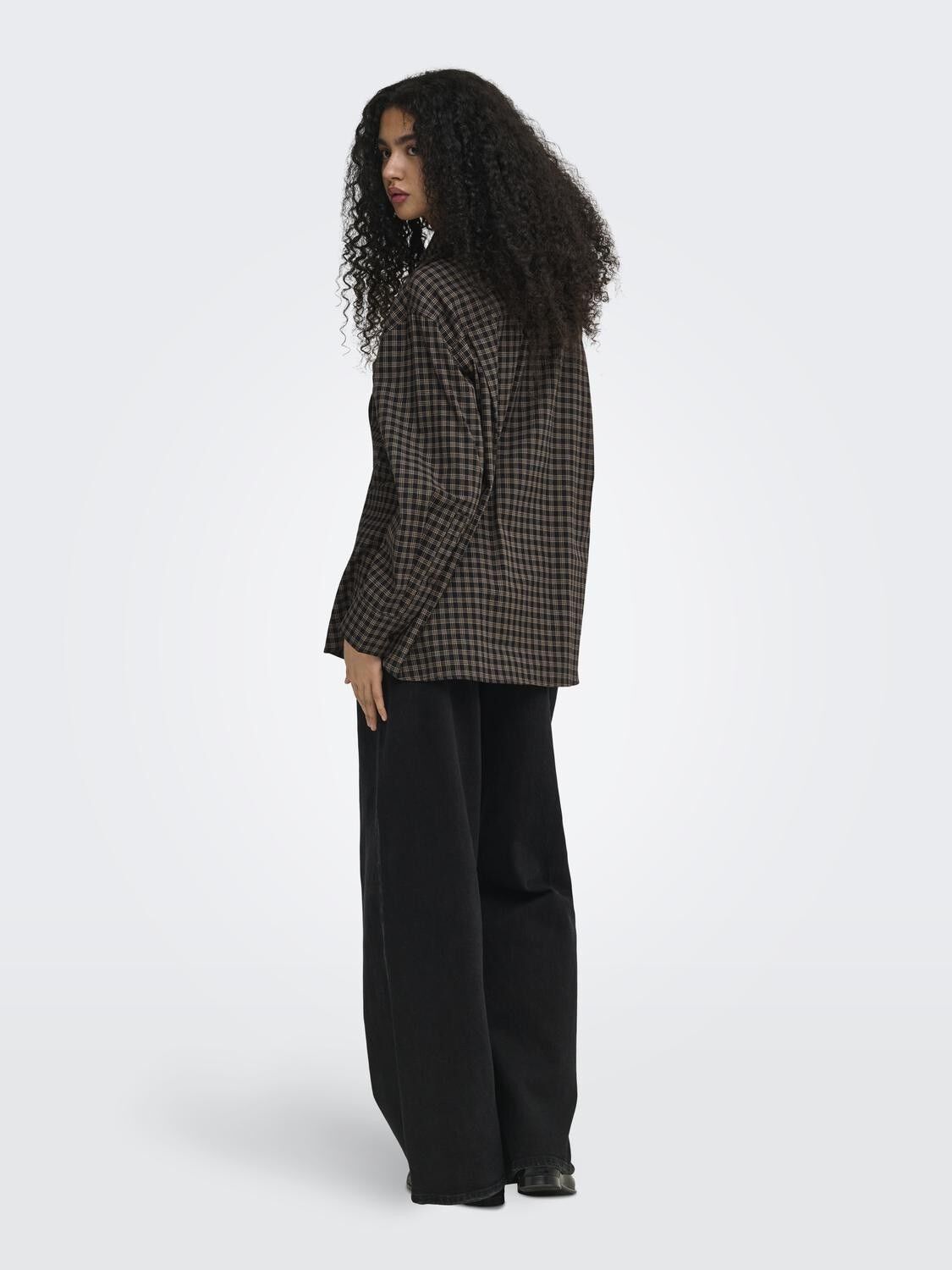 Onlmaylin L/S Scarf Check Shirt Wvn