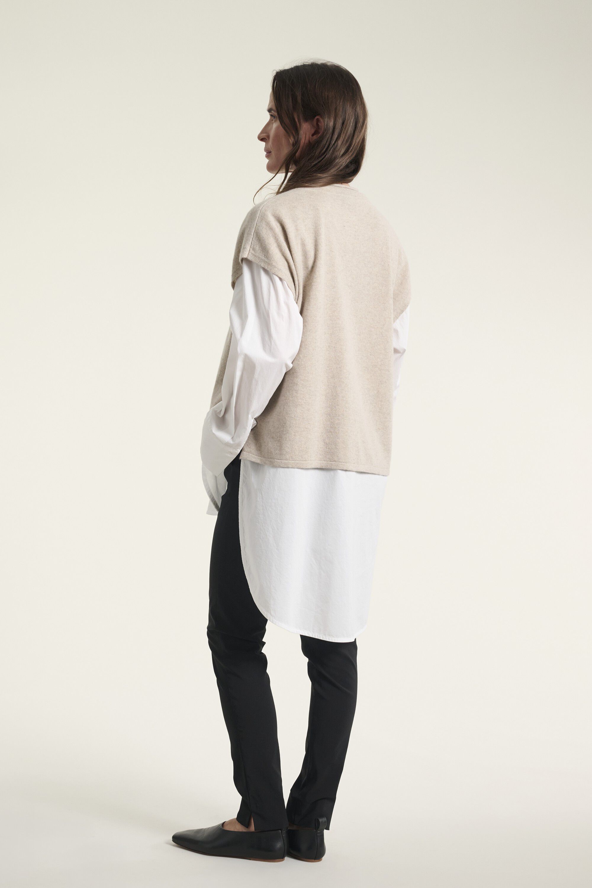 Kumo cashmere &aelig;rmel&oslash;s bluse