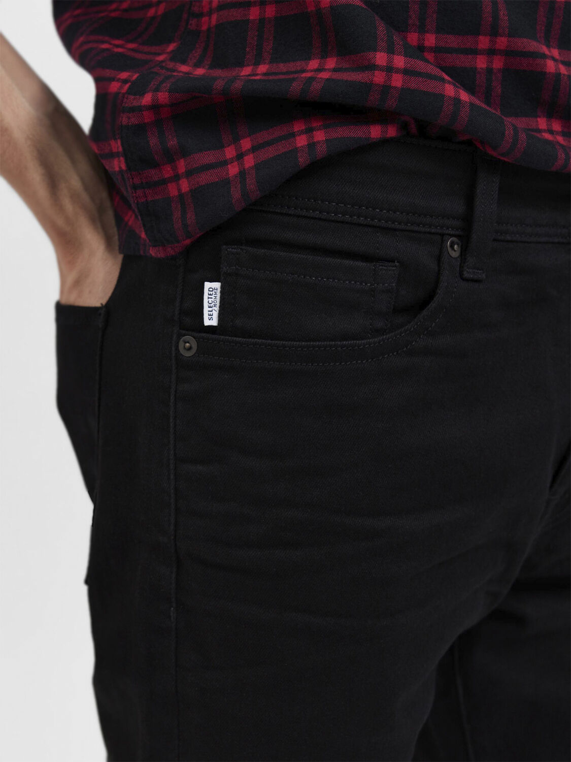 SLHSLIM-LEON 24001 BLACK ST JEANS W