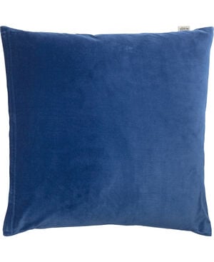 VELVET/BLUE, PYNTEPUDE 48x48 CM