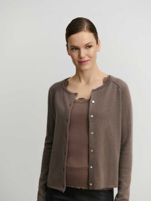 RWLaica Cashmere LS O-neck Raglan Cardigan